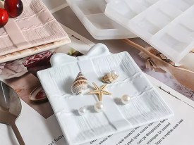 Molde silicona plato cuadrado con guarda